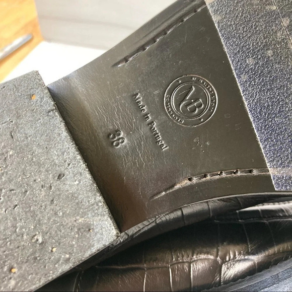 By Malene Birger Croc Chelsea Boots Black 38 8 - Picture 8 of 8